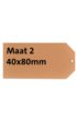 Label karton nr 2 200gr 40x80mm chamois 1000 stuks