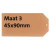 Label karton nr 3 200gr 45x90mm chamois 1000 stuks