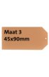 Label karton nr 3 200gr 45x90mm chamois 1000 stuks