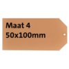Label karton nr 4 200gr 50x100mm chamois 1000 stuks