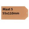 Label karton nr 5 200gr 55x110mm chamois 1000 stuks