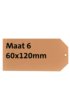 Label karton nr 6 200gr 60x120mm chamois 1000 stuks