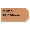 Label karton nr 9 200gr 75x150mm chamois 1000 stuks