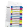 Tabbladen Leitz WOW 11-gaats 1-12 PP assorti