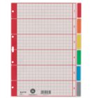 Tabbladen Leitz 4-gaats 4350 6-delig grijs karton
