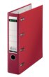 Giro-bank ordner Leitz A4 met dubbele mechaniek 80mm PP rood
