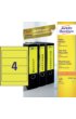 Rugetiket Avery breed 61x192mm zelfklevend geel