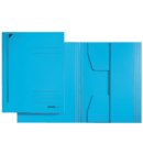 Dossiermap Leitz A3 3 kleppen 430gr blauw