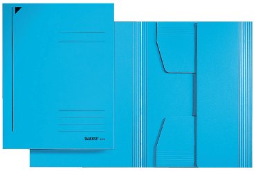 Dossiermap Leitz A3 3 kleppen 430gr blauw