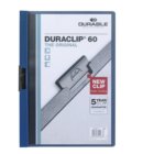 Klemmap Durable Duraclip A4 6mm 60 vellen donkerblauw