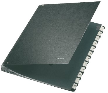 Leitz sorteermap 5812 indeling 1 - 12, kleur zwart, voor formaat A4