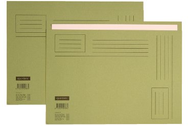 Vouwmap Quantore A4 ongelijke zijde 250gr groen