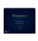 Inktpatroon Waterman nr 23 lang zwart pak à 8 stuks