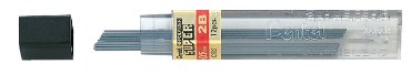 Potloodstift Pentel 2B 0.5mm zwart koker à 12 stuks