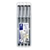 Fineliner Staedtler Pigment 308 zwart set 4 stuks