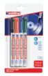 Cd marker edding 8400 rond 0.5-1.0mm assorti blister à 4 stuks