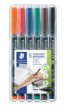 Viltstift Staedtler Lumocolor 317 permanent M set à 6 stuks