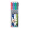 Viltstift Staedtler Lumocolor 313 permanent S set à 4 stuks assorti