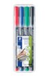 Viltstift Staedtler Lumocolor 313 permanent S set à 4 stuks assorti