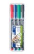 Viltstift Staedtler Lumocolor 317 permanent M set à 3 +1 stuk gratis