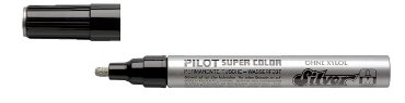 Viltstift PILOT Super SC-S-M lakmarker rond zilver 2mm