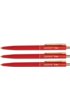 Balpen Quantore drukknop met metalen clip rood medium