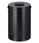 Papierbak met vlamdover Vepabins 30liter 33.5cm zwart