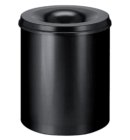 Papierbak met vlamdover Vepabins 80liter 47cm Zwart