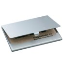 Visitekaarthouder Sigel VZ135 voor 15 kaarten 91x58mm graveerbaar aluminium mat zilver
