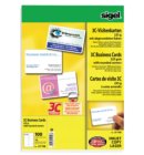 Visitekaart Sigel 85x55mm blanco 225gr ronde hoeken wit 100 stuks