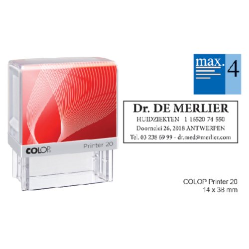 Colop Tekststempel Met Waardebon 4 Regelig colop kopen in de aanbieding