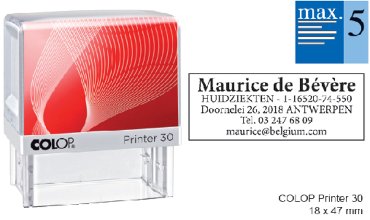 Colop tekststempel met waardebon 5-regelig