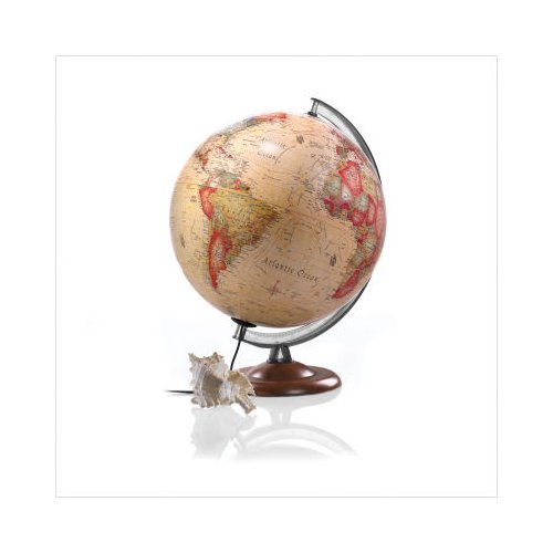 Atmosphere Globe Diameter 30 Cm Uitvoering Antieke Wereld En Walnoten Voet atmosphere kopen in de aanbieding