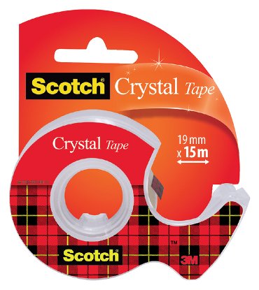 Plakband Scotch Crystal 600 19mmx15m transparant + handdispenser