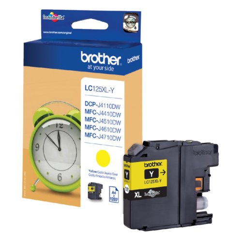 Inkcartridge Brother Lc 125Xly Geel Hc brother kopen in de aanbieding