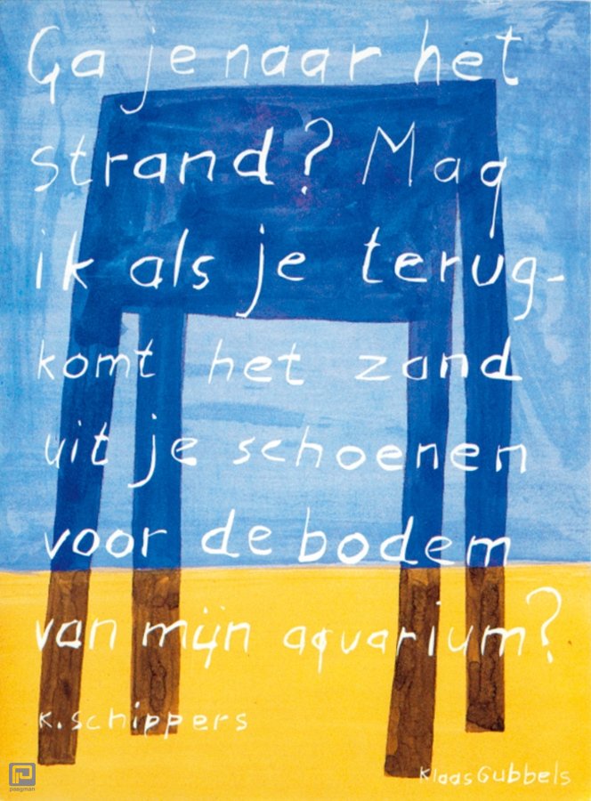 Wonderbaar Plint adriepoëzieposter met gedicht De invloed van , K. Schippers EU-53