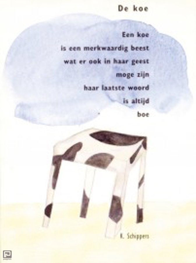 Wonderlijk Plint adriepoëzieposter met gedicht De koe , K. Schippers FP-34