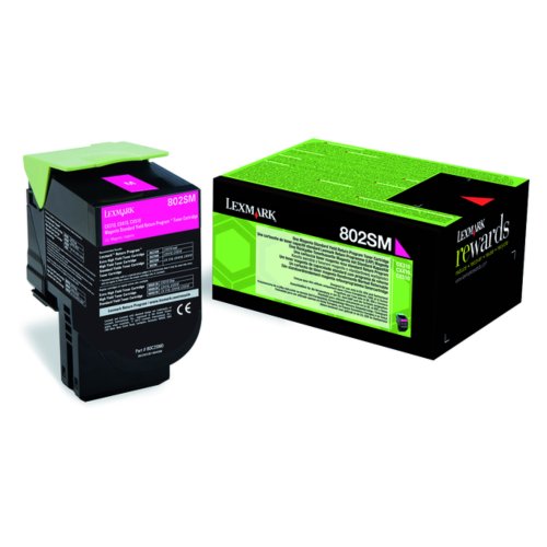 Tonercartridge Lexmark 80C2Sm0 Prebate Rood lexmark kopen in de aanbieding