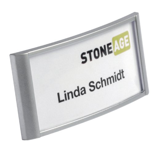 Badge Durable 8542 Classic Met Magneet 34X74Mm Zilvergrijs durable kopen in de aanbieding