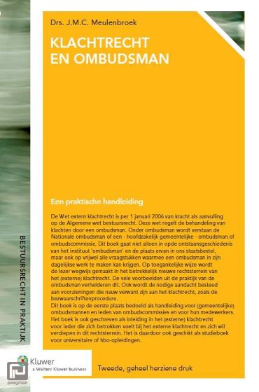Klachtrecht en ombudsman - Bestuursrecht