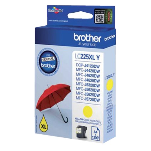 Inkcartridge Brother Lc 225Xly Geel Hc brother kopen in de aanbieding