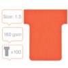 T-kaart Nobo nr 1.5 36mm rood 100 stuks