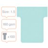 T-kaart Nobo nr 1.5 36mm blauw 100 stuks