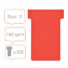 T-kaart Nobo nr.2 48mm rood 100 stuks