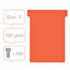T-kaart Nobo nr.3 80mm rood 100 stuks