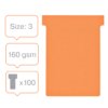 T-kaart Nobo nr.3 80mm oranje 100 stuks