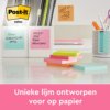 Memoblok Post-it 655 76x127mm 100 vel per blok neon geel
