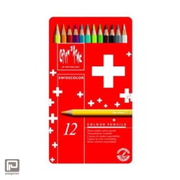 Kleurpotloden Caran d'Ache Swisscolor aquarel 12 stuks assorti