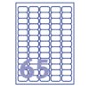 Etiket Avery J8651-100 38.1x21.2mm wit 6500stuks