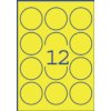 Etiket Avery L7670-25 63.5mm rond neon geel 300 etiketten